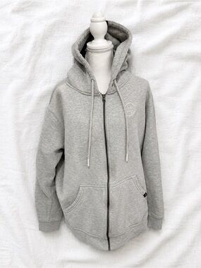 Women's unisex 22 fresh Light Gray Zip-Up Hoodie Bomber Jacket